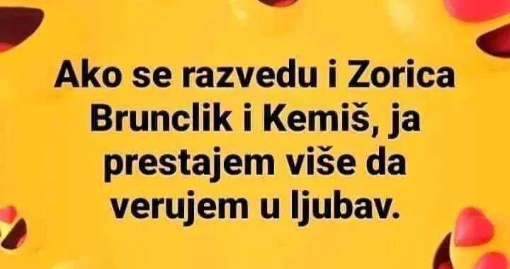 Zorica i Kemiš, šala/