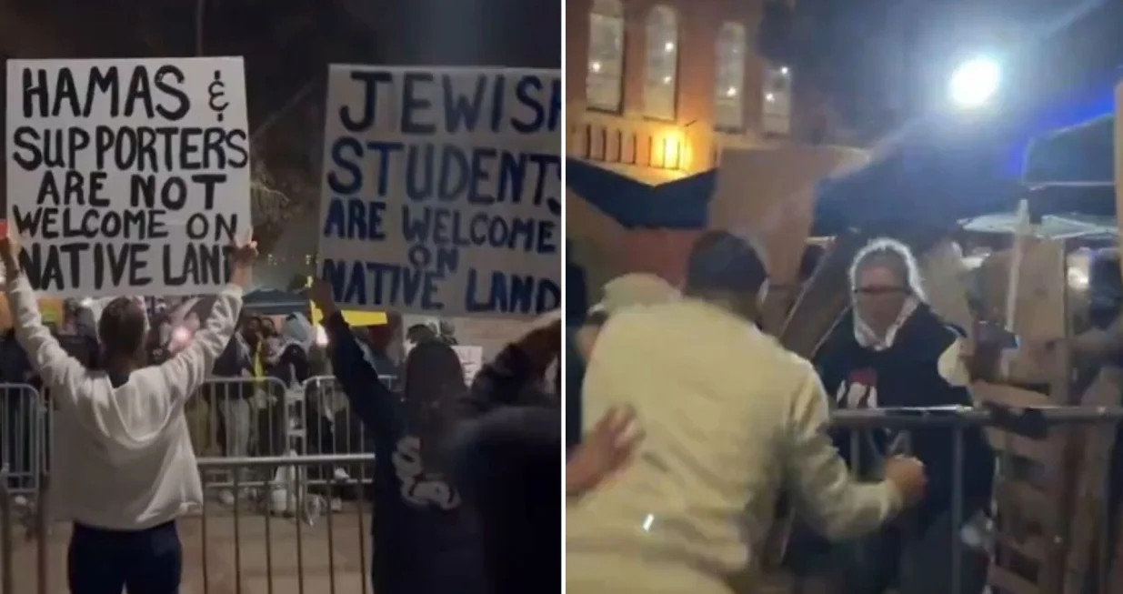 Izbio veliki sukob nakon &scaron;to su porizraelski demonstranti napali propalestinske, Univerzitet Kalifornija (UCLA)/X