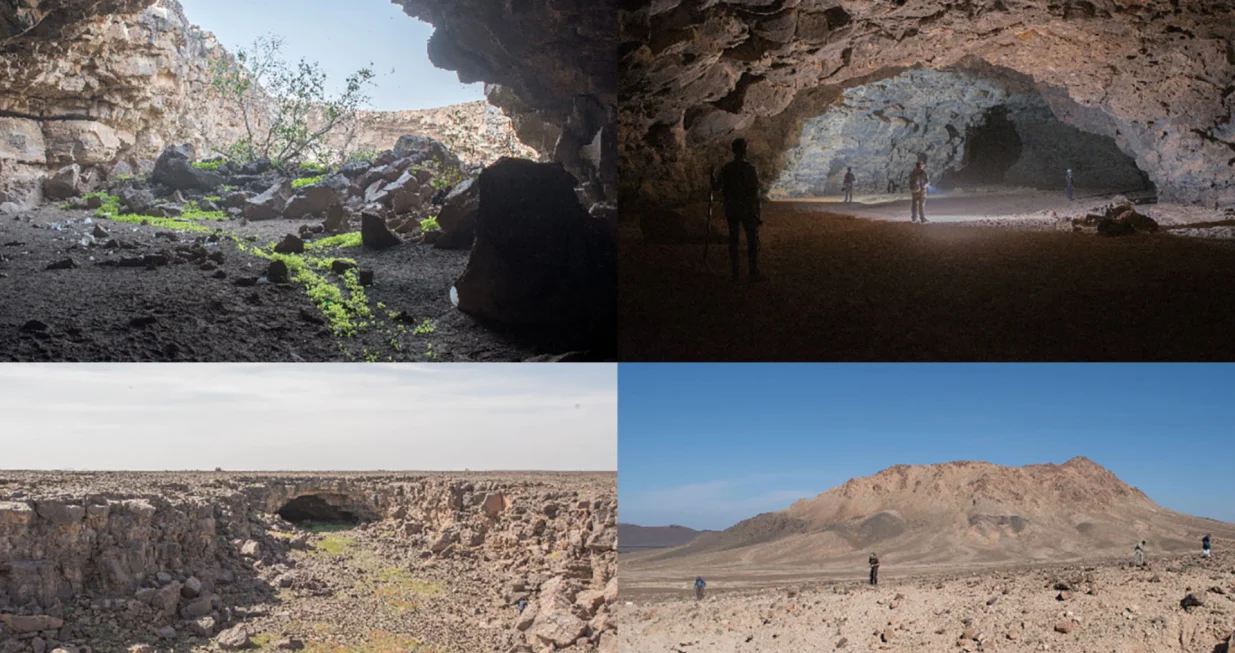 Umm Jirsan saudijska arabija vulkan tunel ljudi/