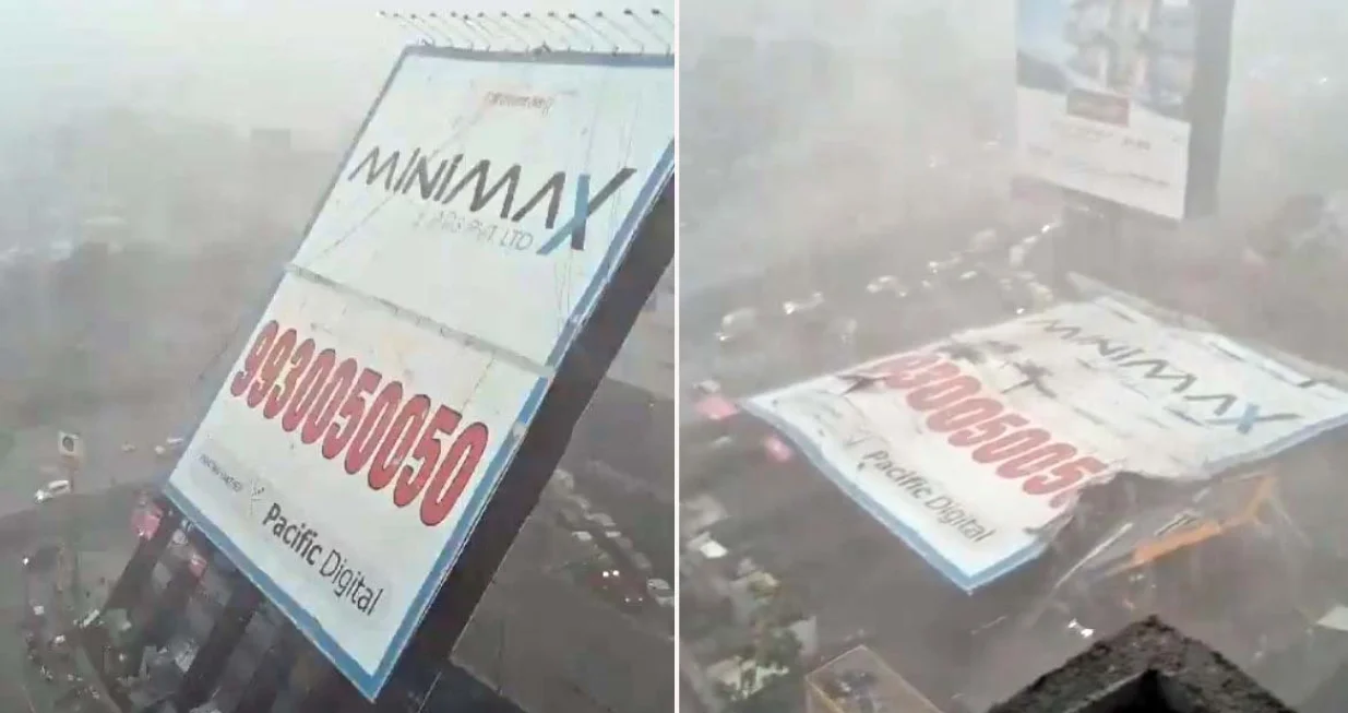 indija oluja srušila bilbord/X/