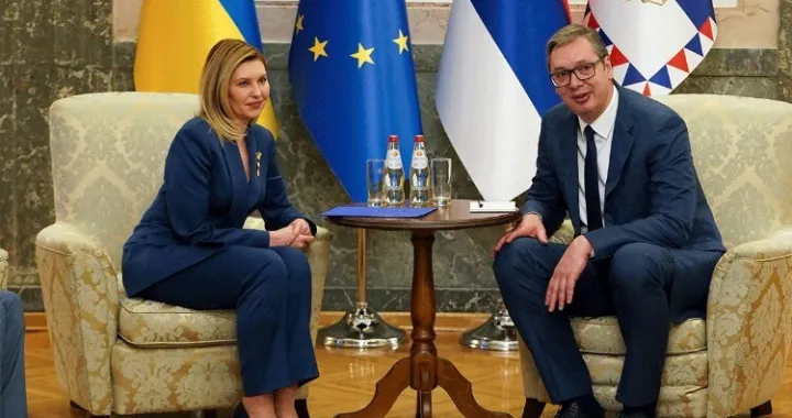 Olena Zelenska i Aleksandar Vučić/Tanjug/