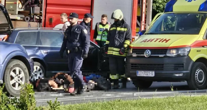 Jezivi prizori na mjestu nesreće/Slobodna Dalmacija/