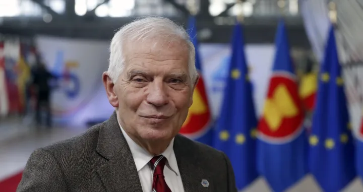 epa10365148 European High Representative of the Union for Foreign Affairs, Josep Borrell talks to the media as he arrives for the EU-ASEAN Commemorative Summit at leaders' level in Brussels, Belgium, 14 December 2022. Heads of state and government from the Association of Southeast Asian Nations (ASEAN) and the European Union (EU) are meeting in Brussels for a Commemorative Summit on 14 December, to mark 45 years of diplomatic relations between the two blocs. EPA/STEPHANIE LECOCQ/Stephanie Lecocq