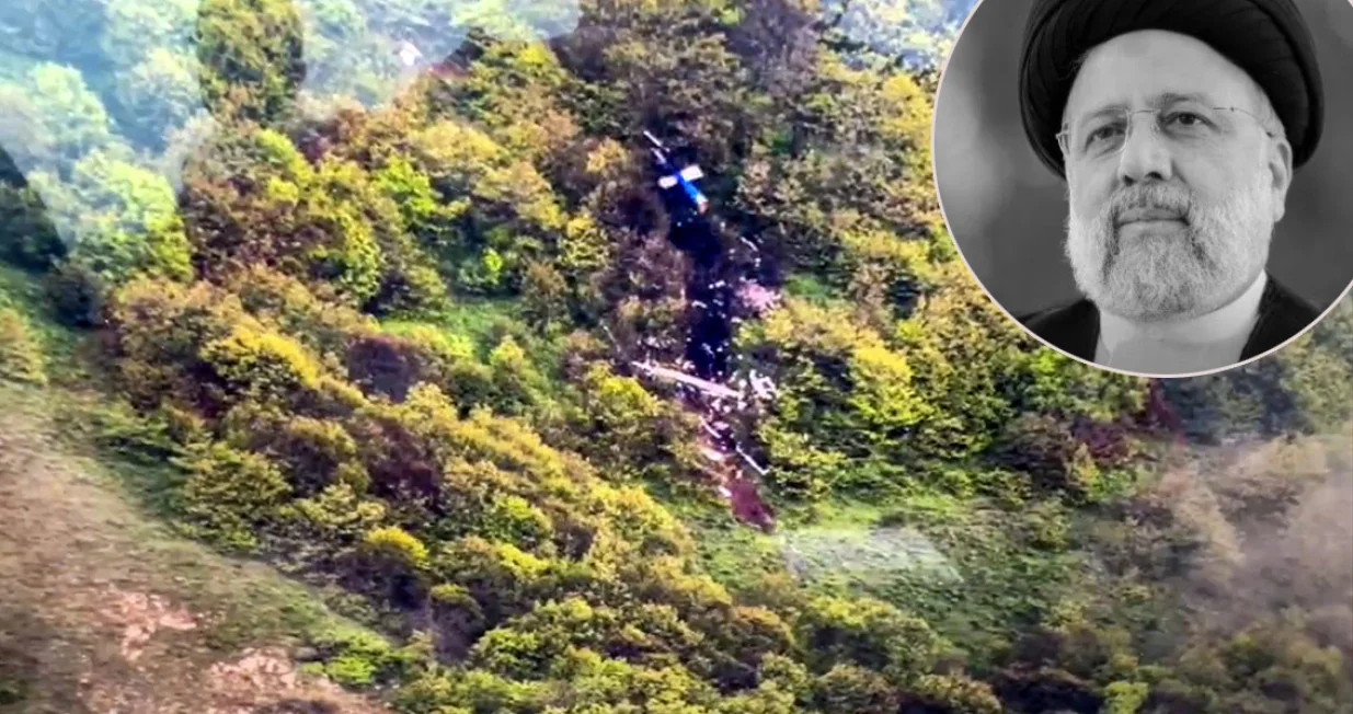 / mjesto pada helikoptera raisi/