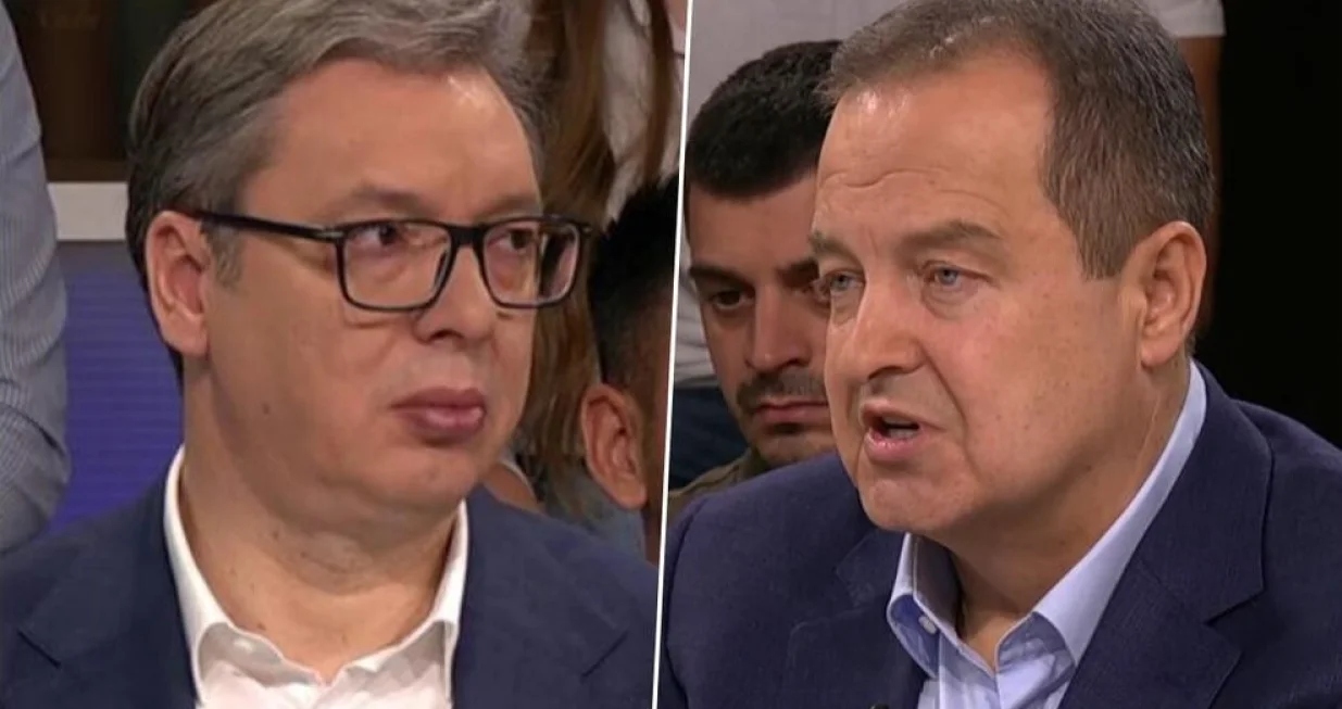 Aleksandar Vučić i Ivica Dačić/PrtSc Happy TV/