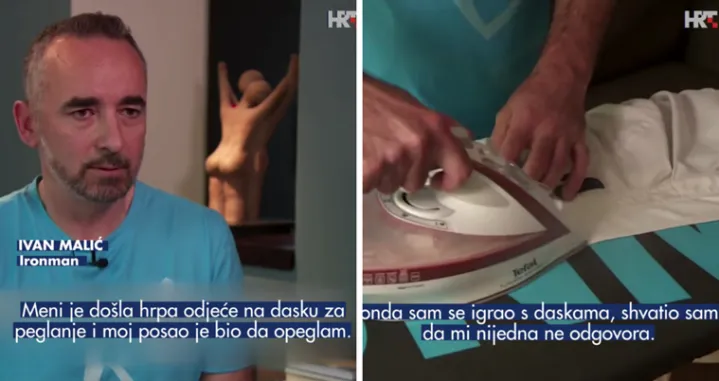 Screenshot: HRT muškarac pegla peglanje/