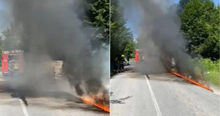 Vatrogasci su uspjeli zaustaviti širenje vatre/Screenshot/Almir Sarenkapa