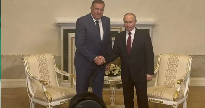 Dodik i Putin u Sankt Petersburgu/ RTRS/