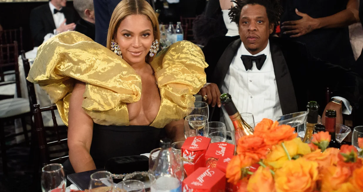 epa08106838 A handout photo made available by the Hollywood Foreign Press Association (HFPA) shows Beyonce Knowles-Carter and Jay-Z during the 77th annual Golden Globe Awards ceremony at the Beverly Hilton Hotel, in Beverly Hills, California, USA, 05 January 2020. EPA/HFPA/HANDOUT ATTENTION EDITORS: IMAGE MAY ONLY BE USED UNALTERED, ONE TIME USE ONLY WITHIN 60 DAYS MANDATORY CREDIT HANDOUT EDITORIAL USE ONLY/NO SALES/Hfpa/Handout