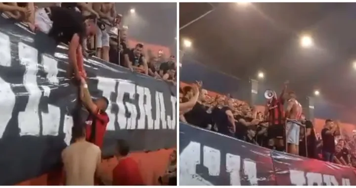 Komazec i navijači Slobode