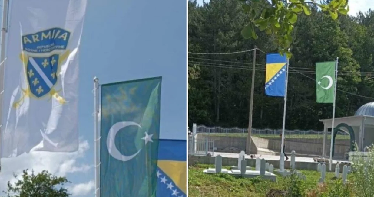 Zastava Armije RBiH i sklanjanje zastave Armije RBiH u Kragljivodi/PrtSc/