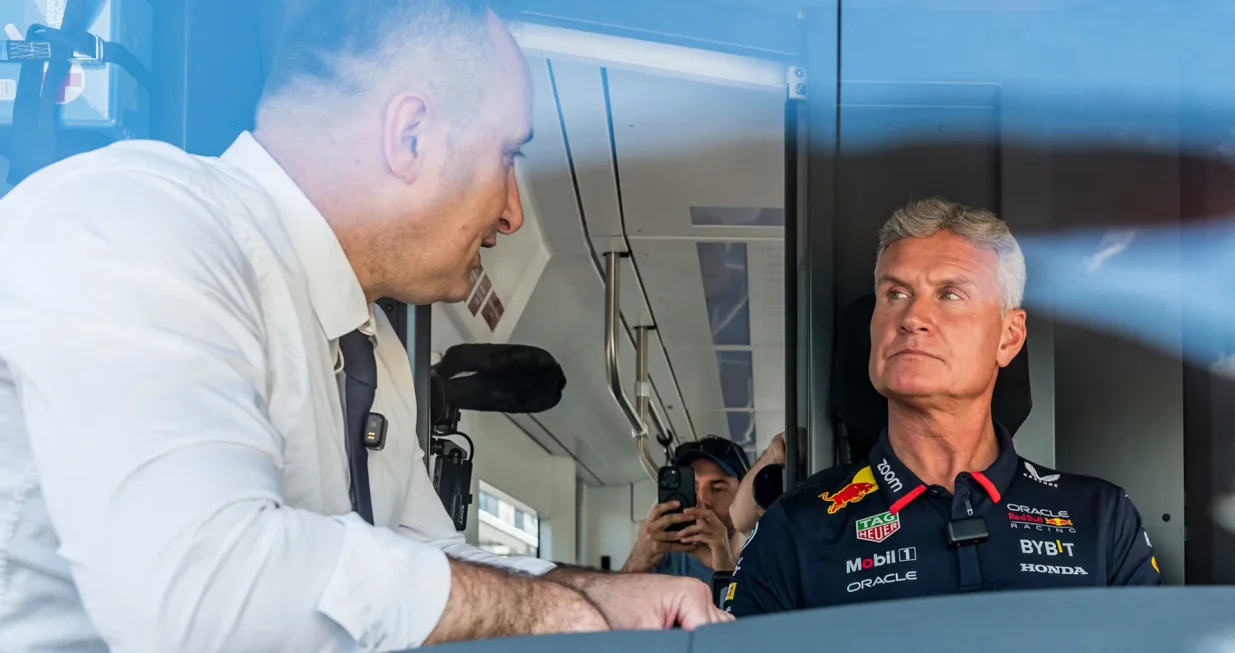 David Coulthard vozio tramvajRed Bull BiH/