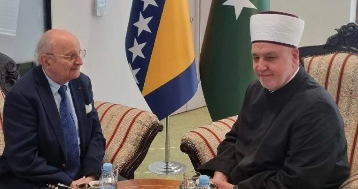 Reisul-ulema Islamske zajednice u Bosni i Hercegovini Husein-ef. Kavazović sastao sa danas s Jakobom Fincijem, predsjednikom Jevrejske zajednice BiH/