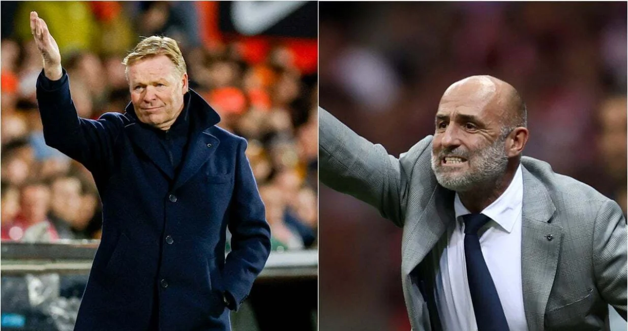 Ronald Koeman (selektor Nizozemske) i Michal Probierz (selektor Poljske)