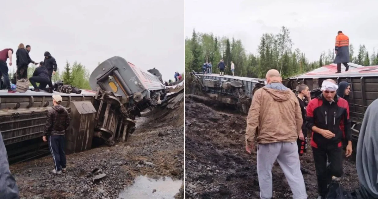rusija nesreća voz/ Društvene mreže/