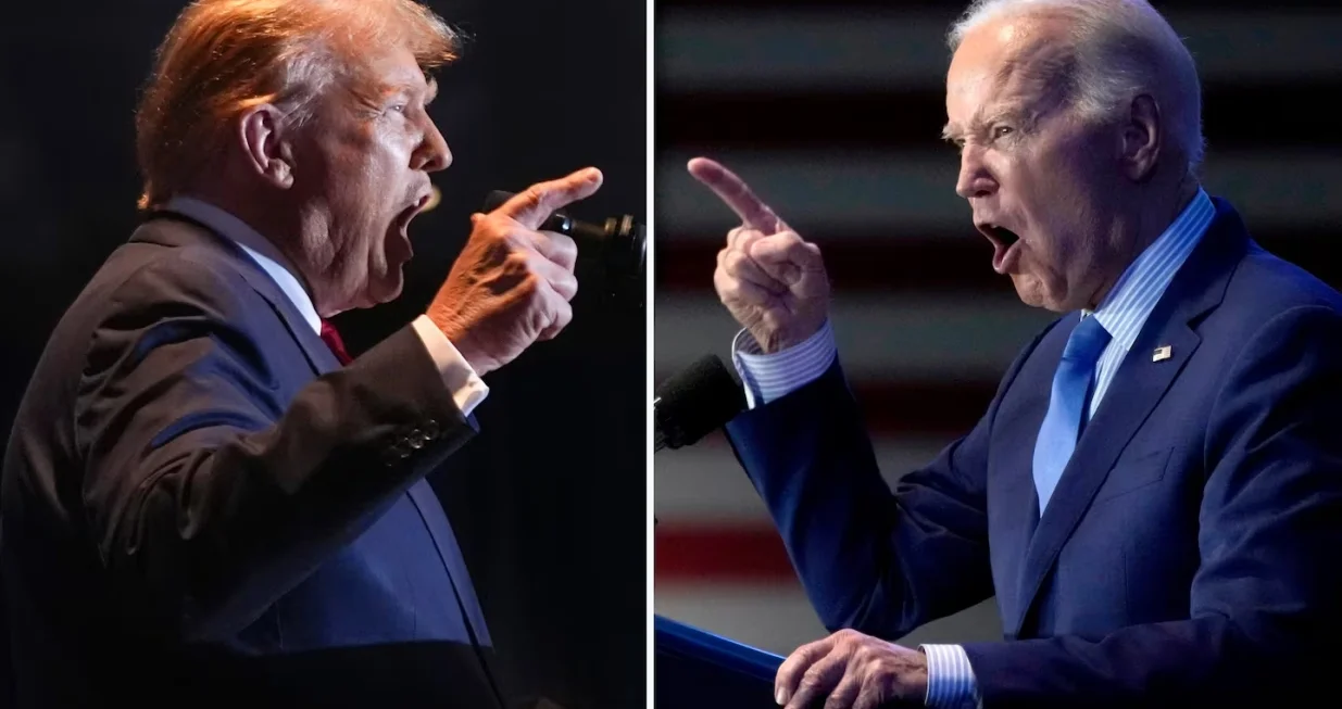 Donald Trump i Joe Biden, montaža The Boston Globea/The Boston Globe