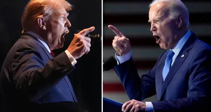 Donald Trump i Joe Biden, montaža The Boston Globea/The Boston Globe
