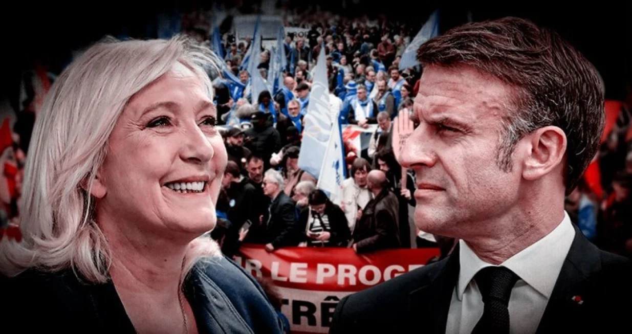 Marine Le Pen i Emmanuel Macron/EPA/