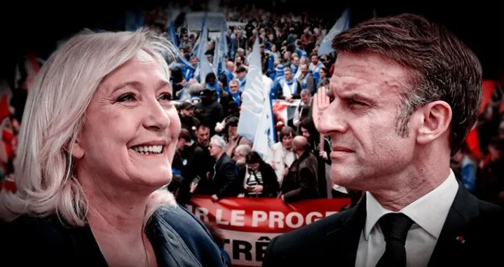 Marine Le Pen i Emmanuel Macron/EPA/