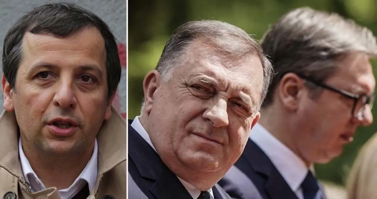 Vukanović, Dodik i Vučić/Oslobođenje/