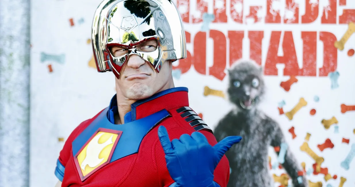 epa09389184 US actor and wrestler John Cena poses on the red carpet prior to the world premiere of DC Film's 'The Suicide Squad' at the Regency Village Theatre in Los Angeles, California, USA, 02 August 2021. The movie will be released in US theaters on 06 August 2021. EPA/CAROLINE BREHMAN/Caroline Brehman