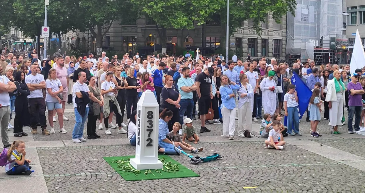 Helvetiaplatz Zürich/Trg Republike u Cirihu, Međunarodni dan sjećanja na genocid u Srebrenici 2024./Mensud Alićušić