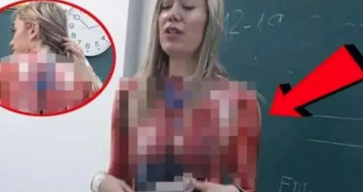 Plavokosa nastavnica šokirala đake na času anatomije/X/@fikor87