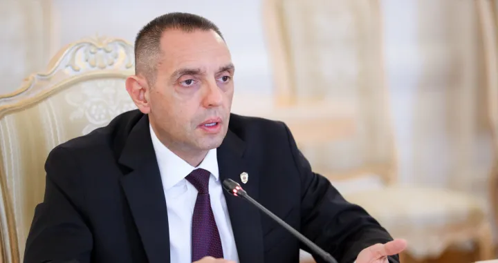 epa10133548 A handout photo made available by Russian Foreign Affairs Ministry press service shows erbian Interior Minister Aleksandar Vulin attending talks with Russian Foreign Minister Sergei Lavrov (not pictured) in Moscow, Russia, 22 August 2022. Serbian Interior Minister is on a working visit in Moscow. EPA/RUSSIAN FOREIGN AFFAIRS MINISTRY/HANDOUT MANDATORY CREDIT HANDOUT EDITORIAL USE ONLY/NO SALES/Russian Foreign Affairs Ministry/Handout