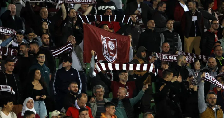 Sarajevo - VeležNavijači SarajevaZapadna tribina Stadion Koševo