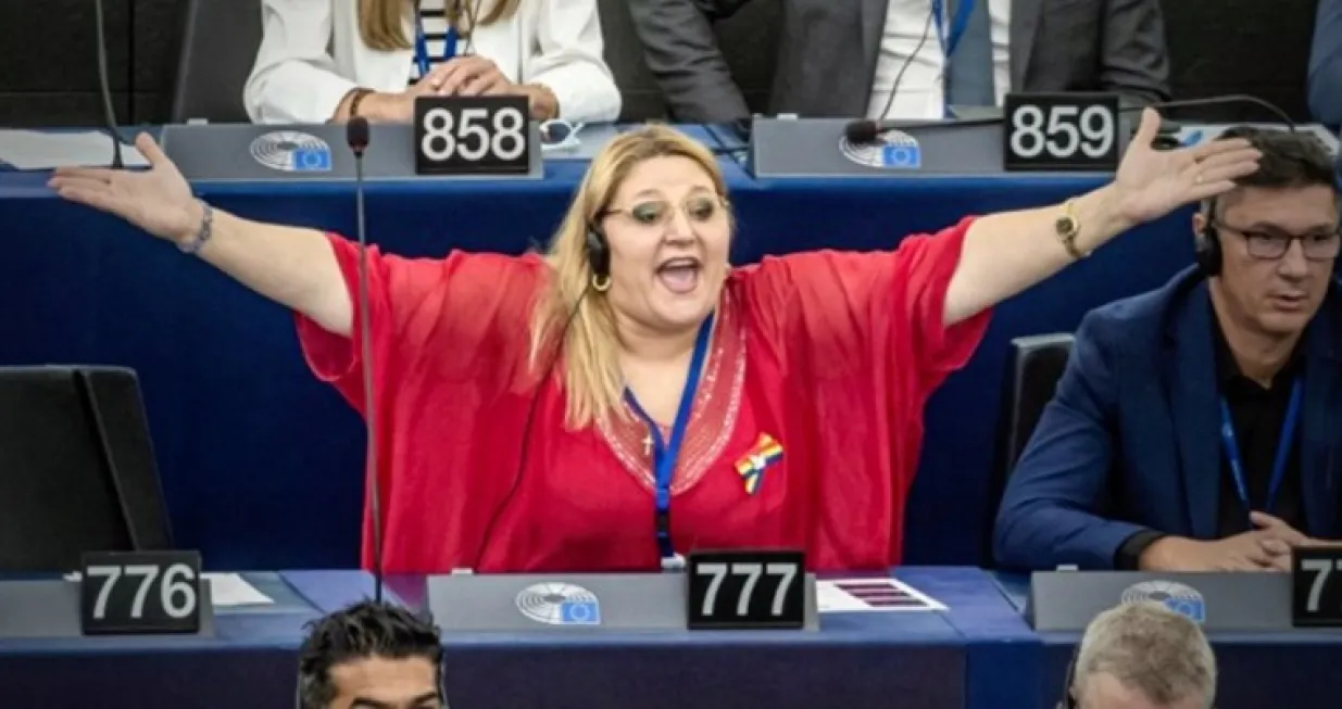 Diana Sosoaca, liderica rumunjske krajnje desničarske stranke SOS RomaniaFoto: EPA/
