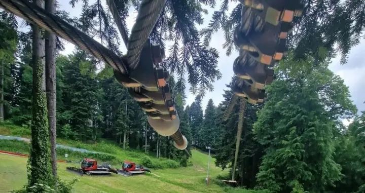 Zip line, zabavni park/Ilustracija/