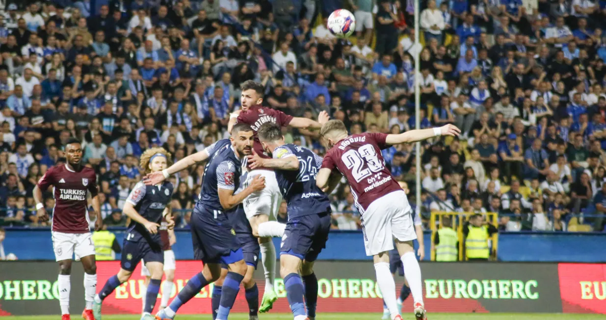 Akcija sa terena 152. derbija na Grbavici