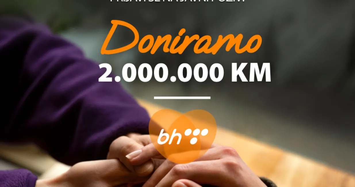 BH Telecom je do sada donirao ukupan iznos od 23.340.093 KM različitim neprofitnim organizacijama/