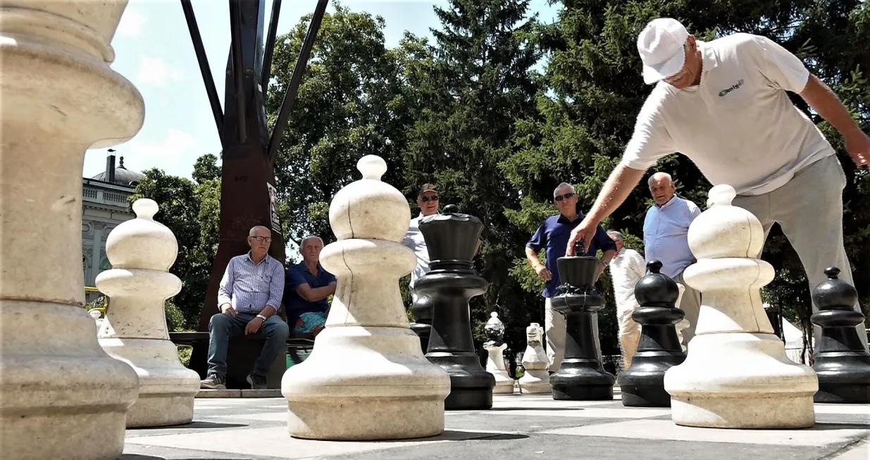 Penzioneri, &scaron;ah, ilustracija/