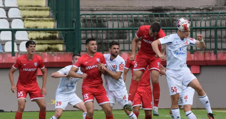 FK Zvijezda 09 - FK Igman Konjic, 4.5.2024.g., 30. kolo WWin lige BiHAdin Bajrić Mladen Dujković Stefan &Scaron;apićAmer Dupovac