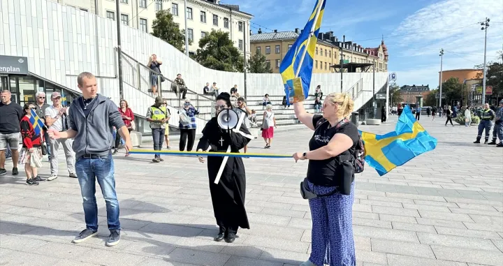 Ekstremni desničari, protest protiv muslimana, Štokholm, Švedska/Anadolija/