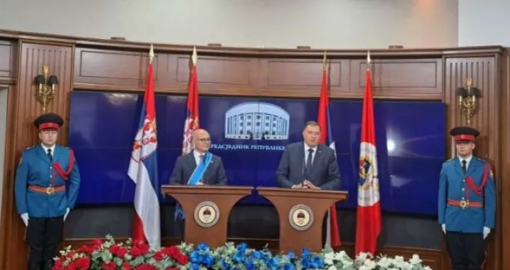 Miloš Vučević i Milorad Dodik u Banjoj Luci/Fena/