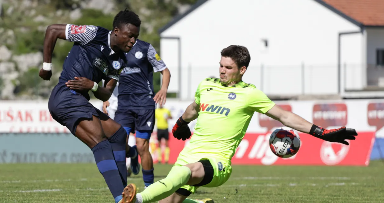 NK GO&Scaron;K - FK Željezničar, 27.04. 2024.g., 29. kolo WWin lige BiHJoseph AmoahFilip Vasilj