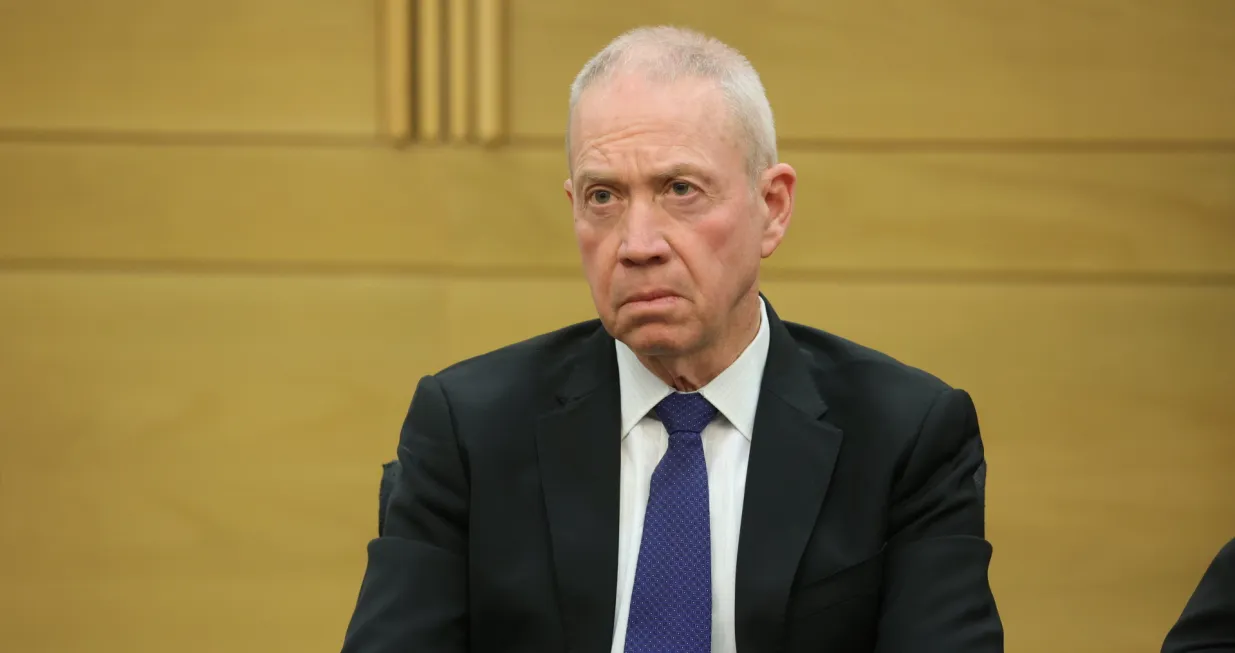 epa10396853 Israel's Defence Minister Yoav Galant attends a Likud party faction meeting at the Knesset, the Israeli Parliament in Jerusalem, 09 January 2023. EPA/ABIR SULTAN/Abir Sultan