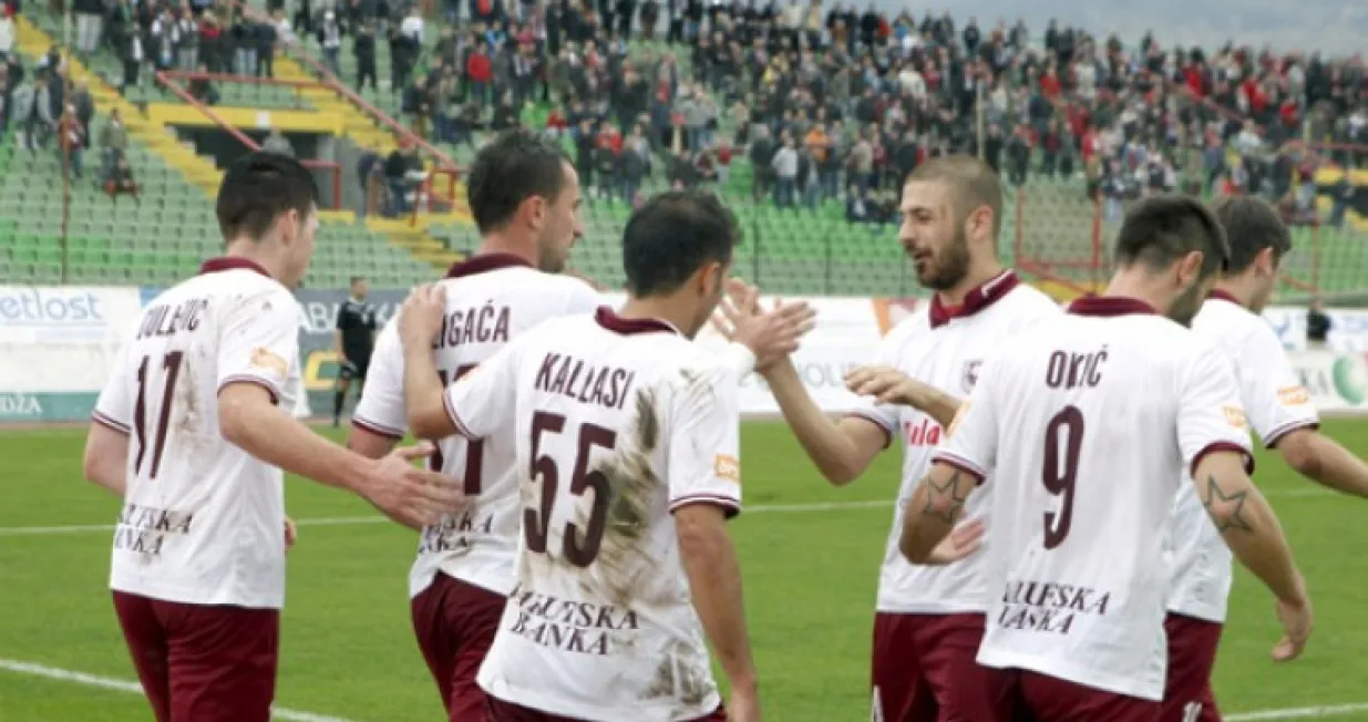 Haris Duljević, Bojan Puzigaća, Ahmad Kallasi, Ivan Tatomirović, Ševko Okić FK Sarajevo 