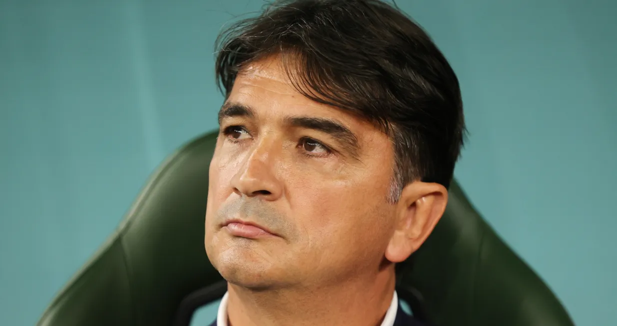 epa10356895 Head coach Zlatko Dalic of Croatia before the FIFA World Cup 2022 quarter final soccer match between Croatia and Brazil at Education City Stadium in Doha, Qatar, 09 December 2022. EPA/Friedemann Vogel