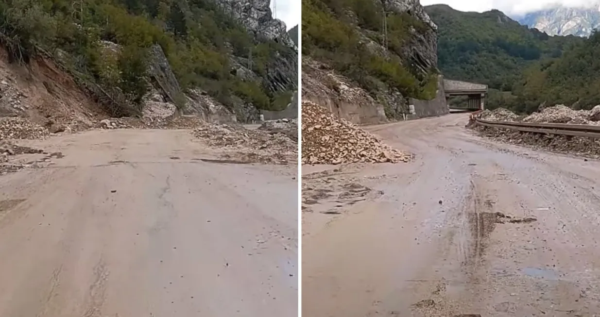 Jablanica, Komadinovo vrelo-Prenjska vrata, dio puta kojeg je odnijelo klizište, rekonstrukcija/PrtSc/Namik Šahinpašić