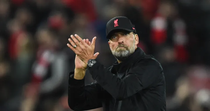 epa10223887 Head coach Juergen Klopp of Liverpool FC after the UEFA Champions League group A soccer match between Liverpool FC and Rangers FC in Liverpool, Britain, 04 October 2022. EPA/Peter Powell