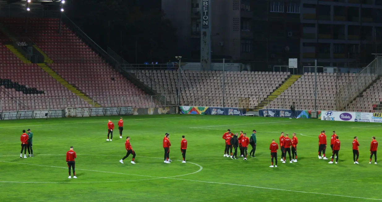 Reprezentacija Mađarske na stadionu Bilino polje 