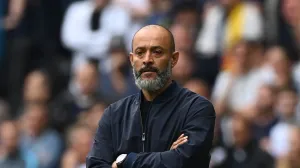 epa09557227 (FILE) - Tottenham manager Nuno Espirito Santo during the English Premier League match between Tottenham Hotspur and Watford in London, Britain, 29 August 2021 (reissued 01 November 2021). Tottenham Hotspur have sacked manager Nuno Espirito Sant, the club said in a statement on 01 November 2021. EPA/FACUNDO ARRIZABALAGA EDITORIAL USE ONLY. No use with unauthorized audio, video, data, fixture lists, club/league logos or 'live' services. Online in-match use limited to 120 images, no video emulation. No use in betting, games or single club/league/player publications. *** Local Caption *** 57139262
