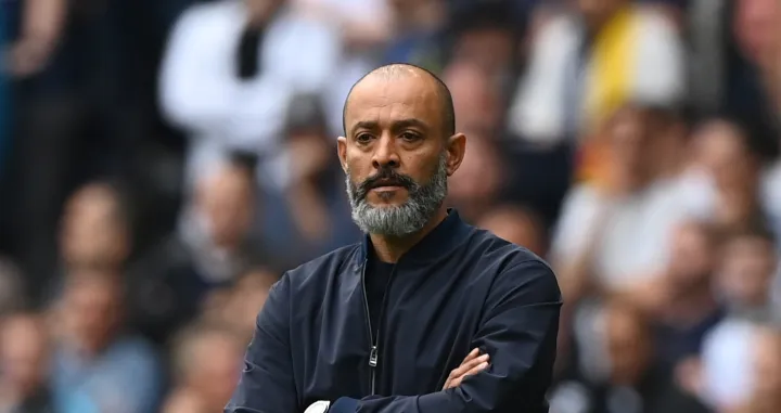 epa09557227 (FILE) - Tottenham manager Nuno Espirito Santo during the English Premier League match between Tottenham Hotspur and Watford in London, Britain, 29 August 2021 (reissued 01 November 2021). Tottenham Hotspur have sacked manager Nuno Espirito Sant, the club said in a statement on 01 November 2021. EPA/FACUNDO ARRIZABALAGA EDITORIAL USE ONLY. No use with unauthorized audio, video, data, fixture lists, club/league logos or 'live' services. Online in-match use limited to 120 images, no video emulation. No use in betting, games or single club/league/player publications. *** Local Caption *** 57139262