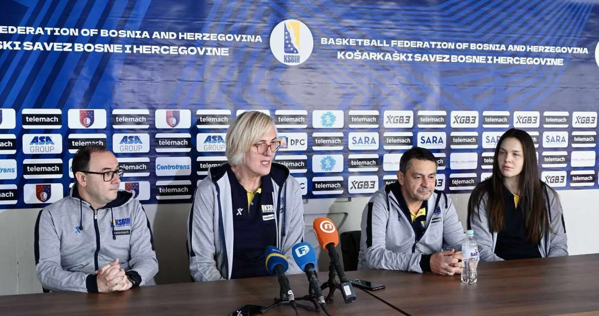 Press ženska košarkaška reprezentacija RAzija Mujanović Drago Karalić Melisa Brčaninović 