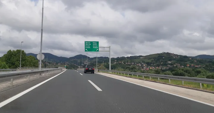 autoput koridor 5c ilustracija/