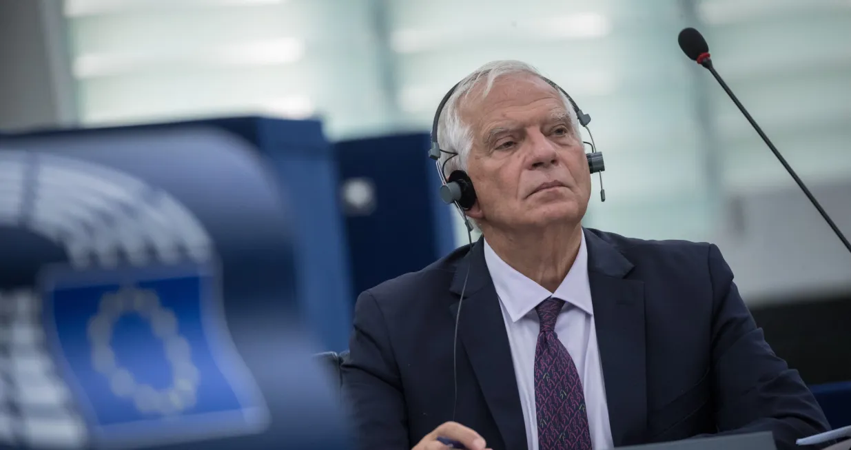 epa10181455 EU's High Representative for Foreign Affairs and Security Policy Josep Borell attends a questions session during a debate on the war in Ukraine at the European Parliament in Strasbourg, France, 13 September 2022. MEPs will discuss the latest developments in Ukraine with EU Foreign Policy Chief Joseph Borrell ahead of a vote later in the week on a 5 billion euros macro-financial loan to help Ukraine. EPA/CHRISTOPHE PETIT TESSON/Christophe Petit Tesson