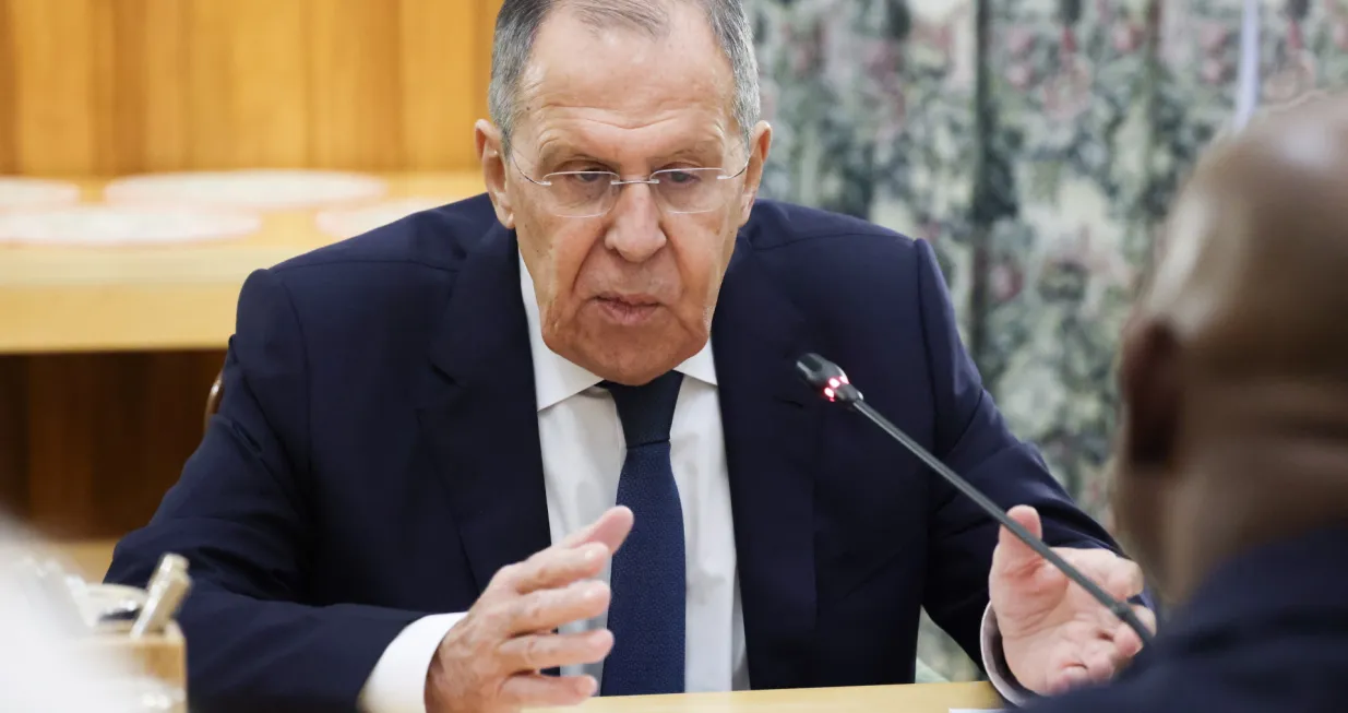 RUSSIA, MOSCOW - NOVEMBER 14, 2024: Russia's Foreign Minister Sergei Lavrov during talks with his Colombian counterpart Luis Gilberto Murillo at the Reception House of the Russian Foreign Ministry. Vladimir Gerdo/TASS/Sipa USA Photo: Tass/SIPA USA/Tass/sipa Usa